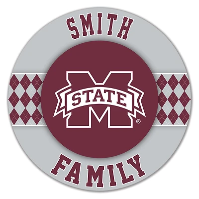 Mississippi State Bulldogs 16" Circle Wall Art