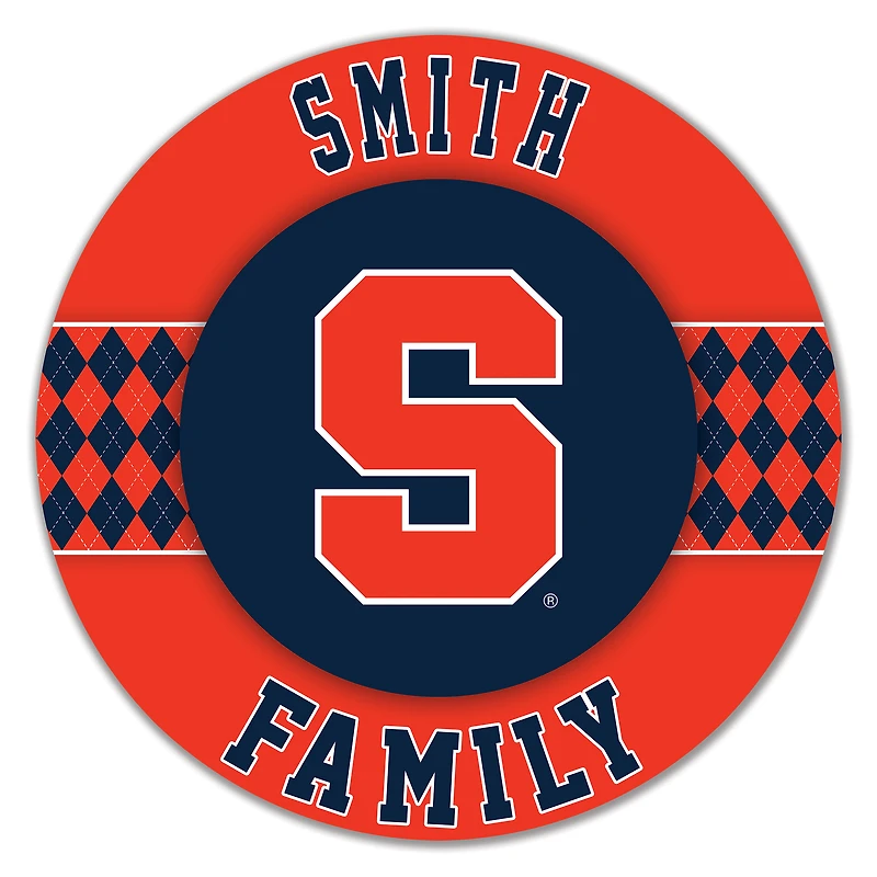 Syracuse Orange 16" Personalized Circle Wall Art