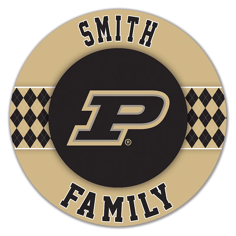 Purdue Boilermakers 16" Personalized Circle Wall Art