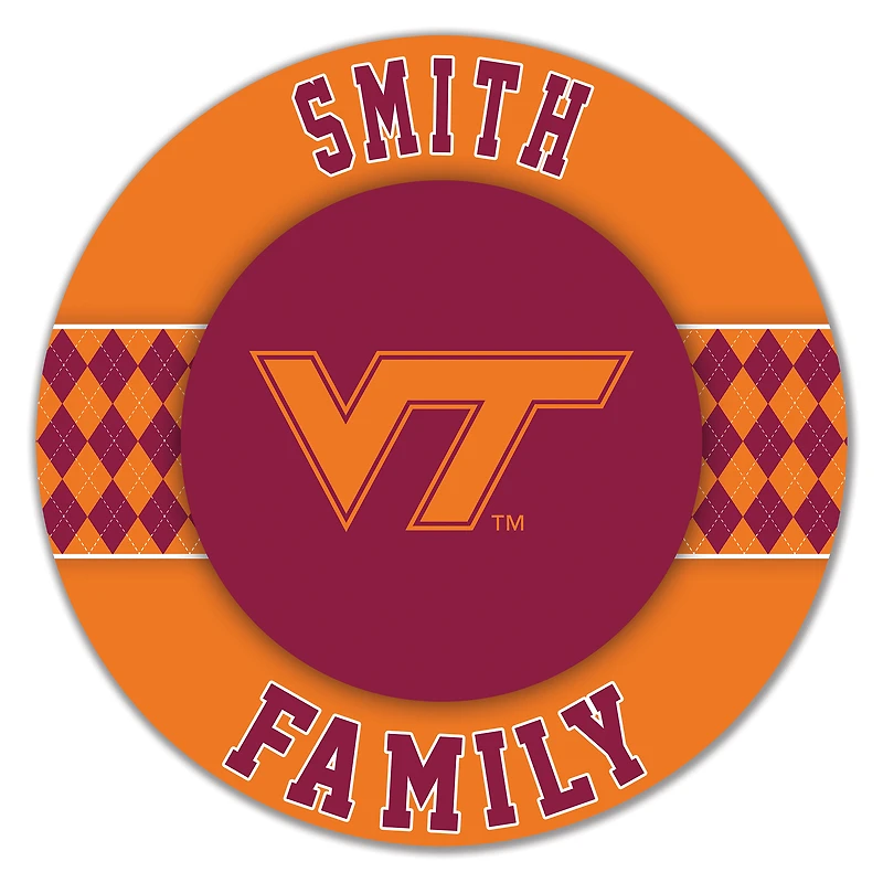 Virginia Tech Hokies 16" Circle Wall Art