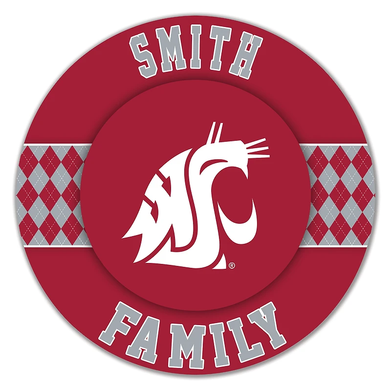 Washington State Cougars 16" Circle Wall Art