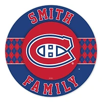 Montreal Canadiens 16" Personalized Circle Wall Art
