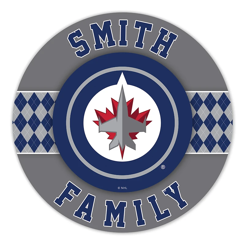 Winnipeg Jets 16" Circle Wall Art