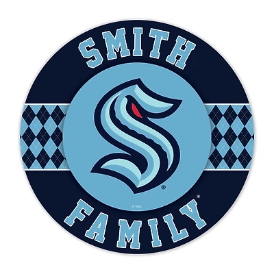 Seattle Kraken 16" Personalized Circle Wall Art