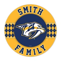 Nashville Predators 16" Personalized Circle Wall Art