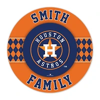 Houston Astros 16" Personalized Circle Wall Art