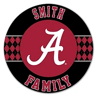 Alabama Crimson Tide 16" Personalized Circle Wall Art