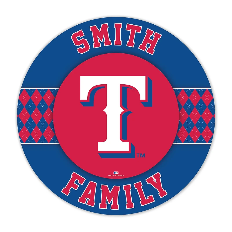 Texas Rangers 16" Circle Wall Art