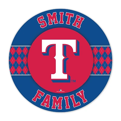 Texas Rangers 16" Circle Wall Art