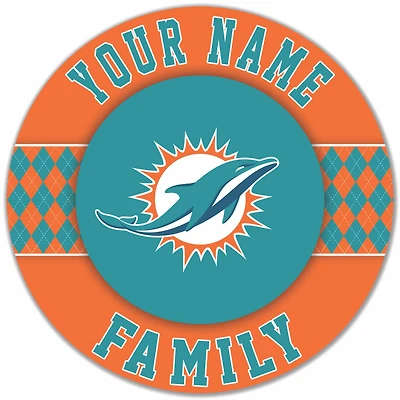 Miami Dolphins 16" Circle Wall Art