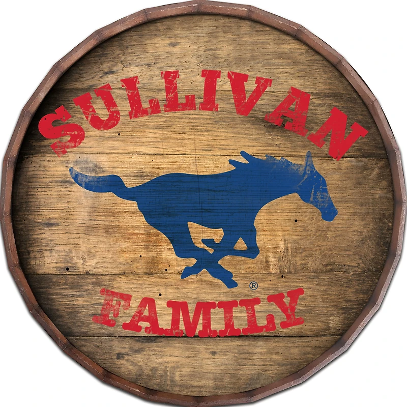 SMU Mustangs 24" Personalized Barrel Top