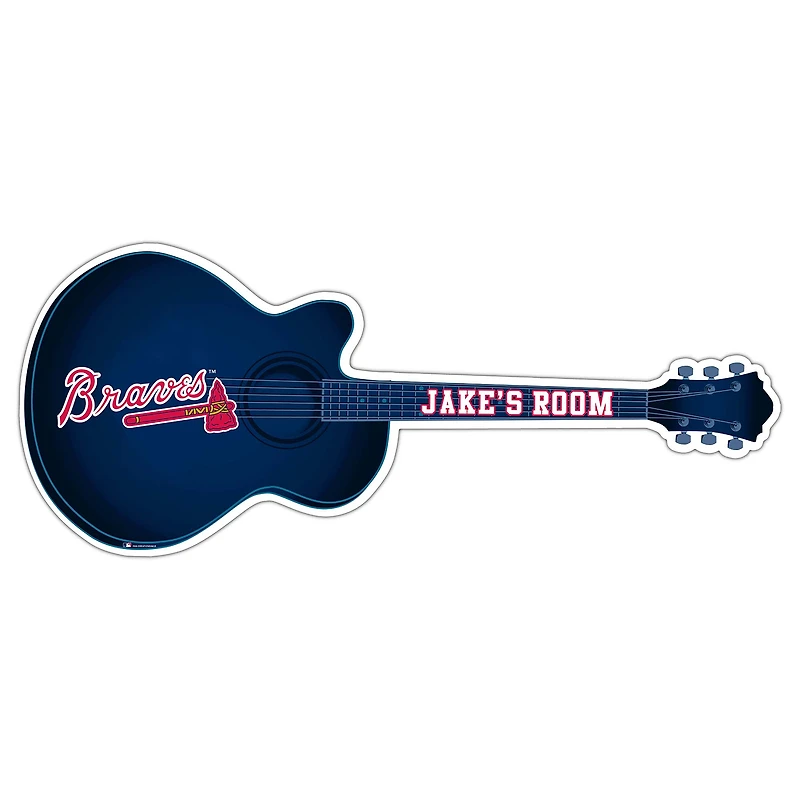 Atlanta Braves 24" Customizable Guitar Sign