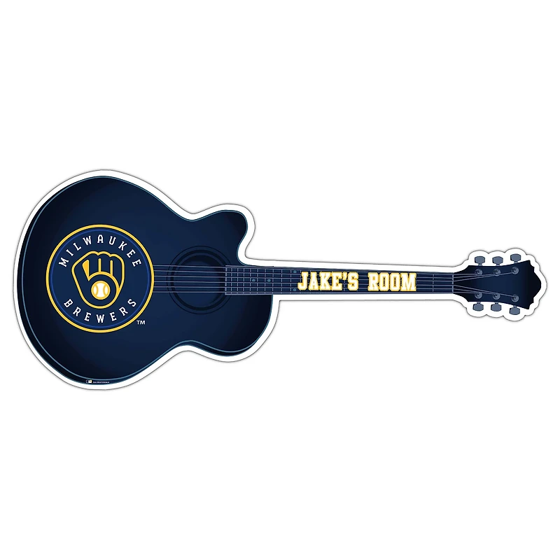 Milwaukee Brewers 24" Customizable Guitar Sign