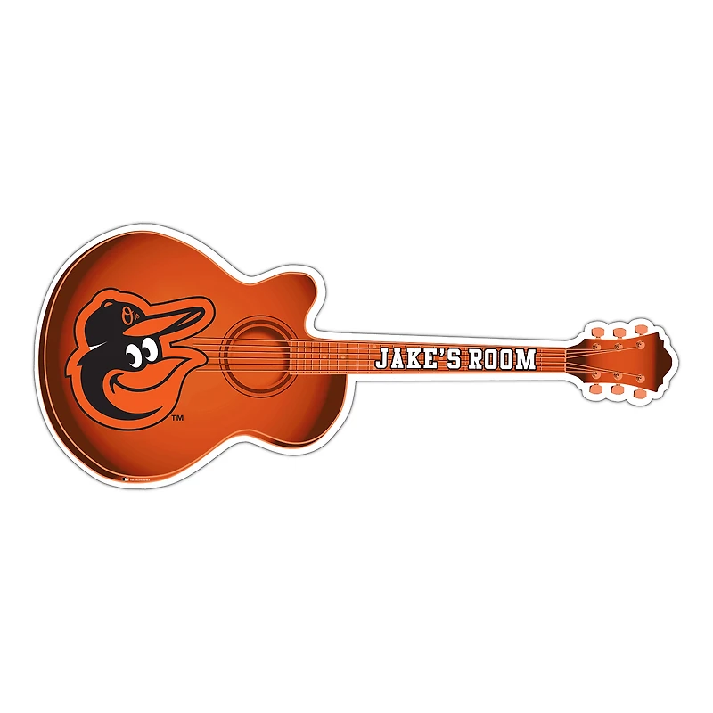 Baltimore Orioles 24" Customizable Guitar Sign