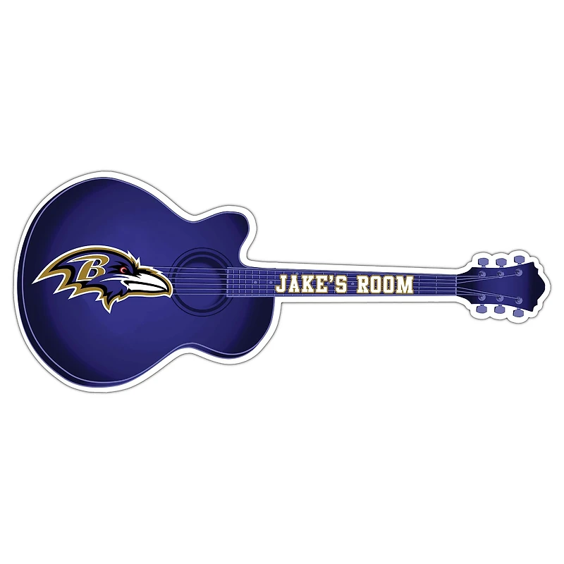 Baltimore Ravens 24" Customizable Guitar Sign