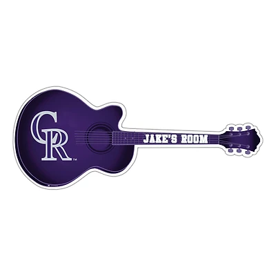 Colorado Rockies 24" Customizable Guitar Sign