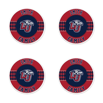 Liberty Flames 4" Customizable Circular Coasters 4-Pack Set