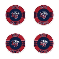 Liberty Flames 4" Customizable Circular Coasters 4-Pack Set