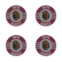 Montana Grizzlies 4" Customizable Circular Coasters 4-Pack Set
