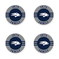 Nevada Wolf Pack 4" Customizable Circular Coasters 4-Pack Set