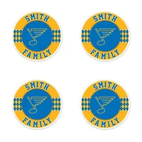 St. Louis Blues 4" Customizable Circular Coasters 4-Pack Set