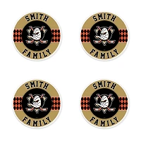 Anaheim Ducks 4" Customizable Circular Coasters 4-Pack Set
