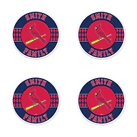 St. Louis Cardinals 4" Customizable Circular Coasters 4-Pack Set