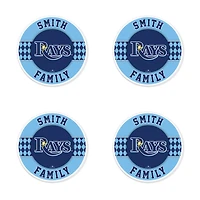 Tampa Bay Rays 4" Customizable Circular Coasters 4-Pack Set