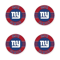 New York Giants 4" Customizable Circular Coasters 4-Pack Set