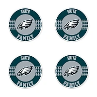 Philadelphia Eagles 4" Customizable Circular Coasters 4-Pack Set