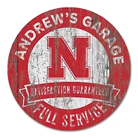 Nebraska Huskers 16" Customizable Garage Circle