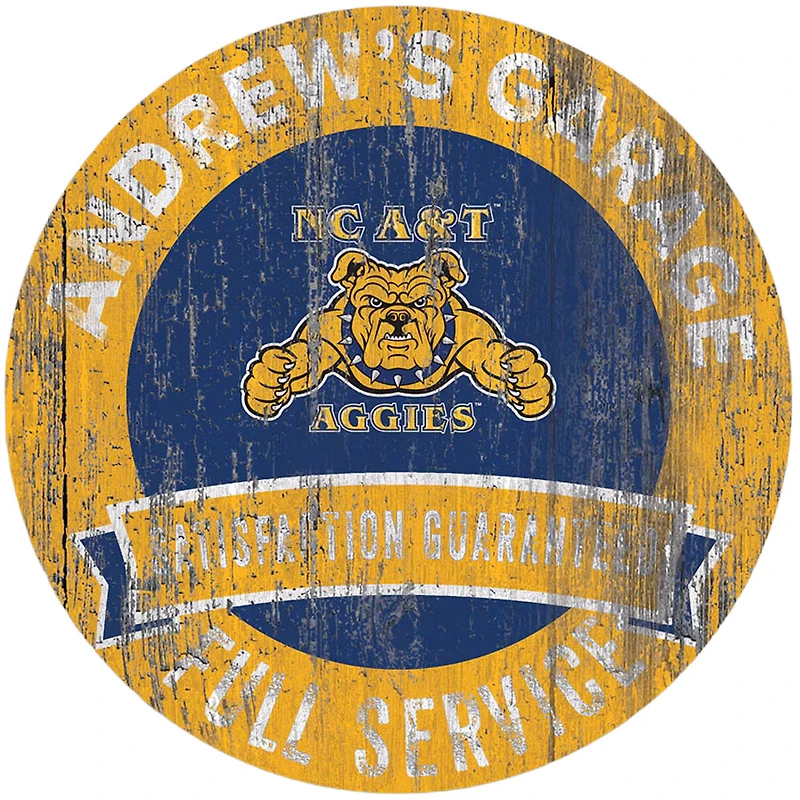 North Carolina A&T Aggies 16" Customizable Garage Circle