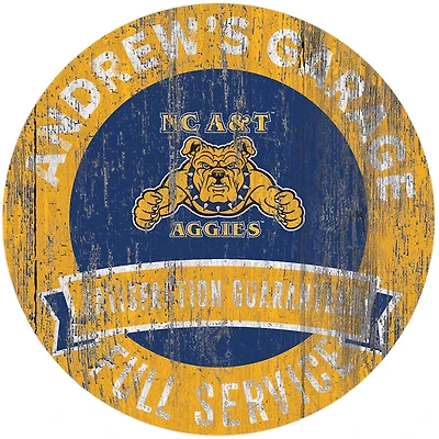 North Carolina A&T Aggies 16" Customizable Garage Circle
