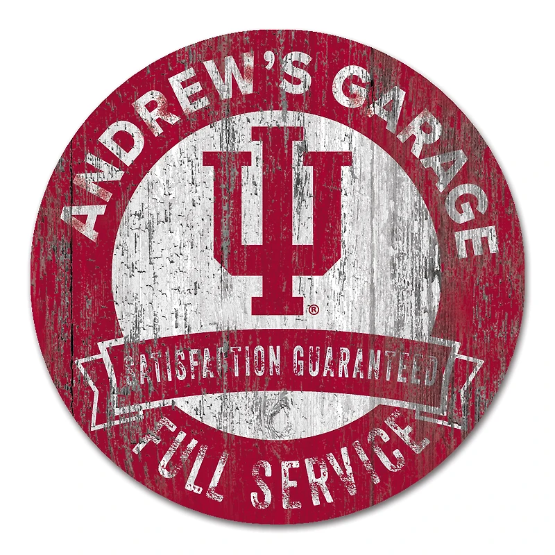 Indiana Hoosiers 16" Customizable Garage Circle