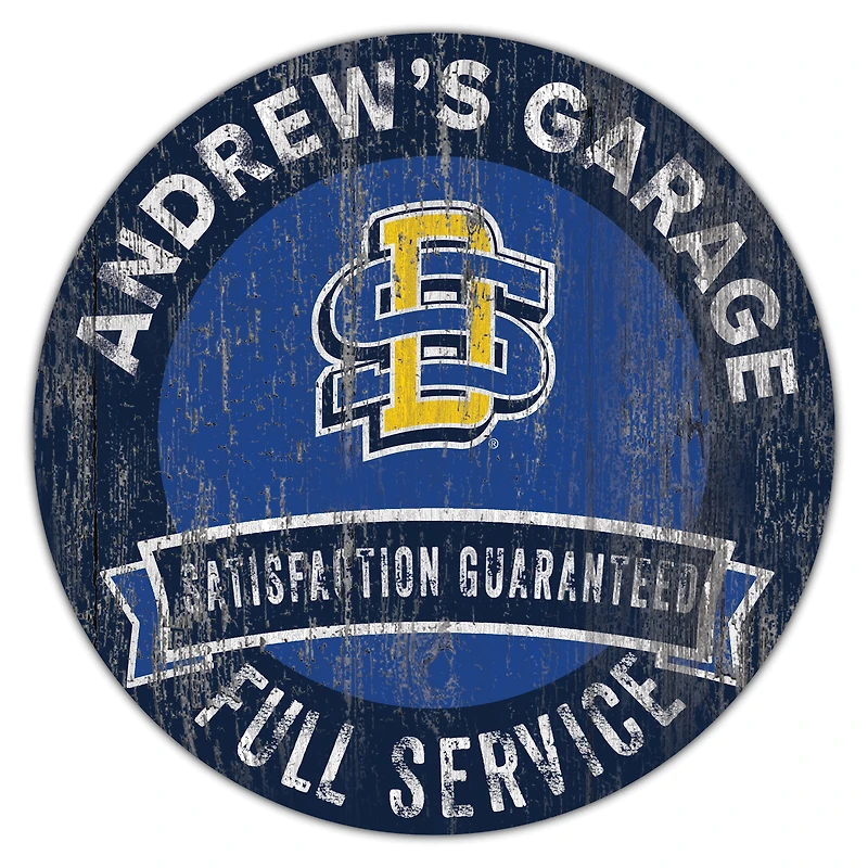 South Dakota State Jackrabbits 16" Customizable Garage Circle