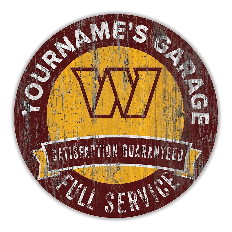 Washington Commanders 16" Customizable Garage Circle