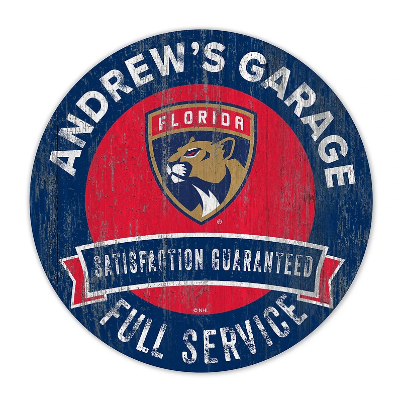Florida Panthers 16" Customizable Garage Circle