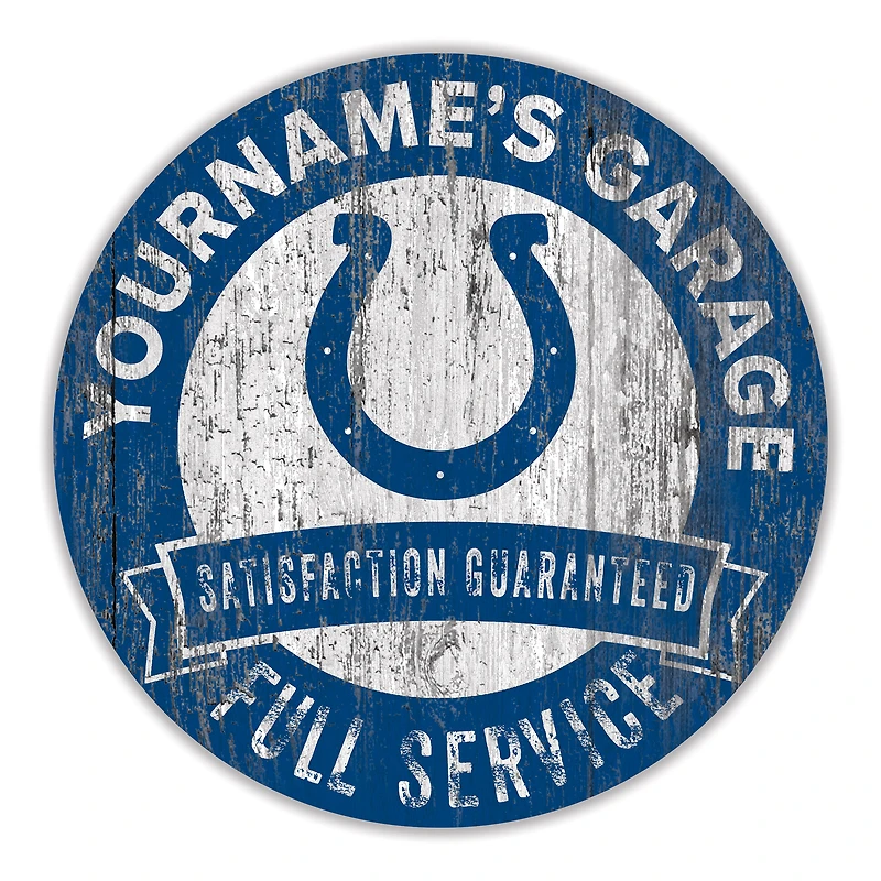 Indianapolis Colts 16" Customizable Garage Circle