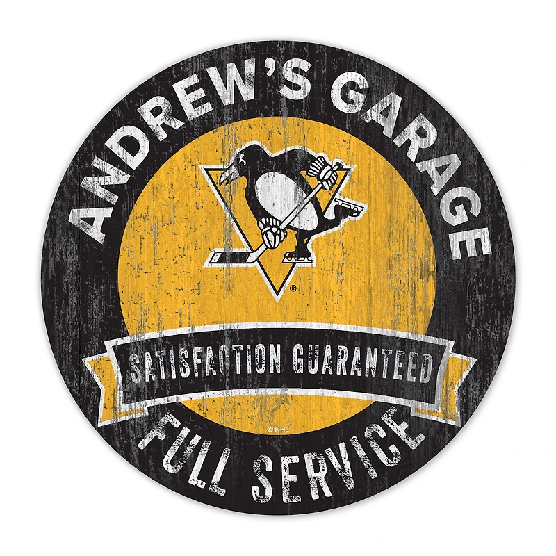 Pittsburgh Penguins 16" Customizable Garage Circle