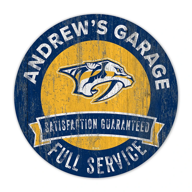 Nashville Predators 16" Customizable Garage Circle