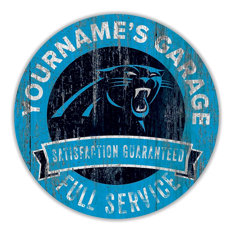Carolina Panthers 16" Customizable Garage Circle