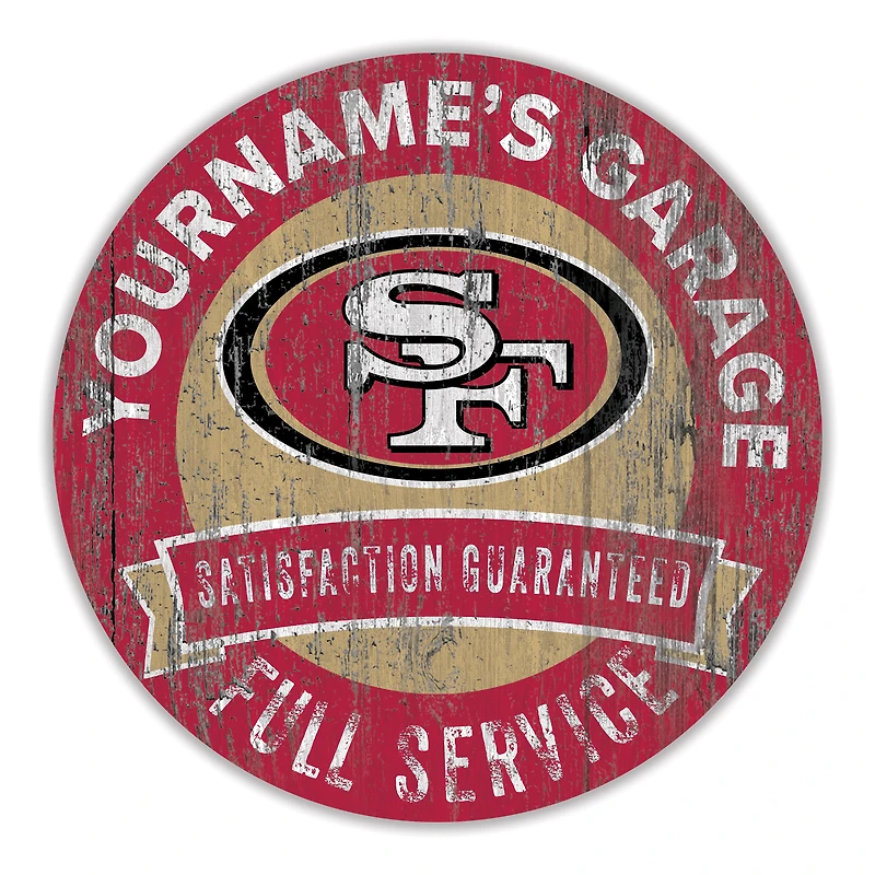 San Francisco 49ers 16" Customizable Garage Circle