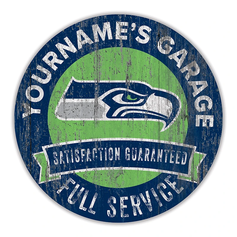 Seattle Seahawks 16" Customizable Garage Circle