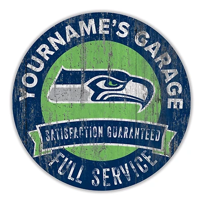 Seattle Seahawks 16" Customizable Garage Circle