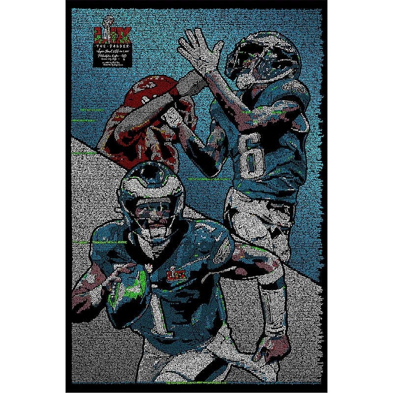 Jalen Hurts & DeVonta Smith Philadelphia Eagles 24" x 36" Fine Art Print