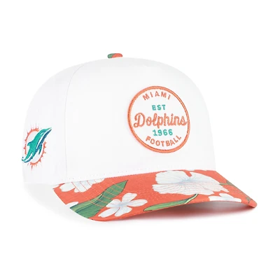 Men's '47 White/Orange Miami Dolphins Beach Side Hitch Adjustable Hat