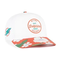 Men's '47 White/Orange Miami Dolphins Beach Side Hitch Adjustable Hat