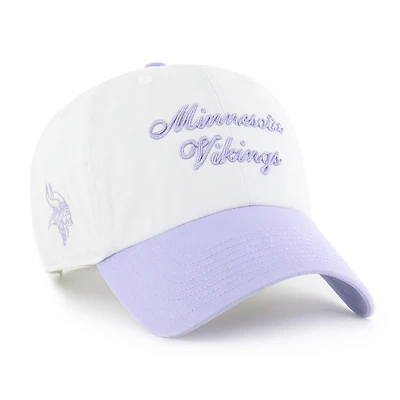 Women's '47  White Minnesota Vikings Gelato Two-Tone Clean Up Adjustable Hat