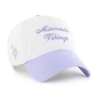 Women's '47  White Minnesota Vikings Gelato Two-Tone Clean Up Adjustable Hat