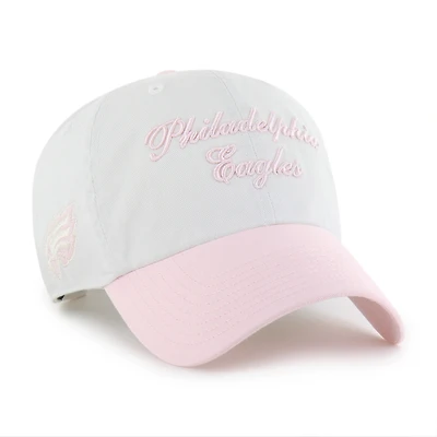 Women's '47  White Philadelphia Eagles Gelato Two-Tone Clean Up Adjustable Hat